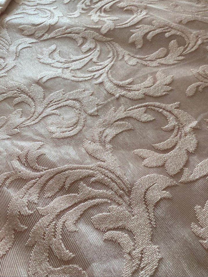 İşlemeli Pudra Parlak Yatak Örtüsü - Görsel 2