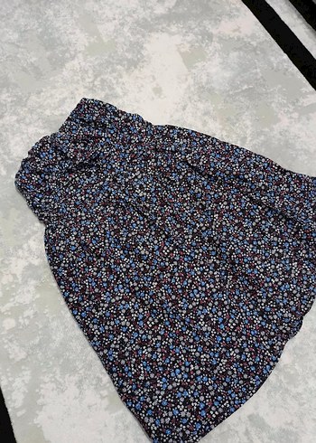 Zara Çiçek Desenli Straplez Elbise