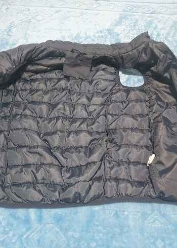 Fermuarlı Gri Kadın Puff Yelek - Görsel 6