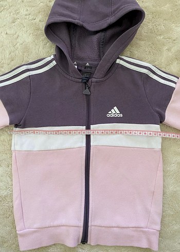 Adidas Kız Çocuk Fermuarlı Kapüşonlu Ceket - Görsel 2