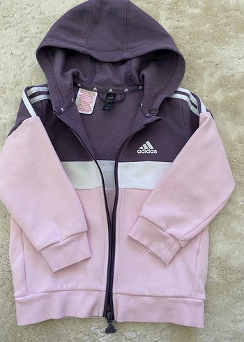Adidas Kız Çocuk Fermuarlı Kapüşonlu Ceket - Görsel 7