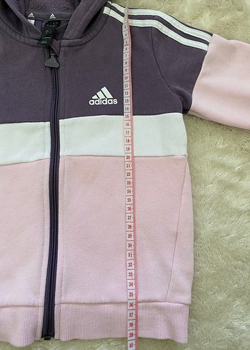 Adidas Kız Çocuk Fermuarlı Kapüşonlu Ceket - Görsel 4