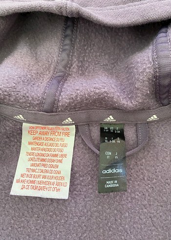 Adidas Kız Çocuk Fermuarlı Kapüşonlu Ceket - Görsel 6