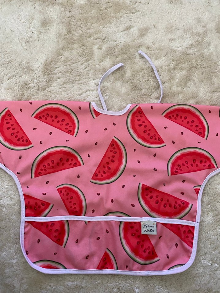 Pembe Karpuz Desenli mama aktivite Önlüğü - Görsel 2