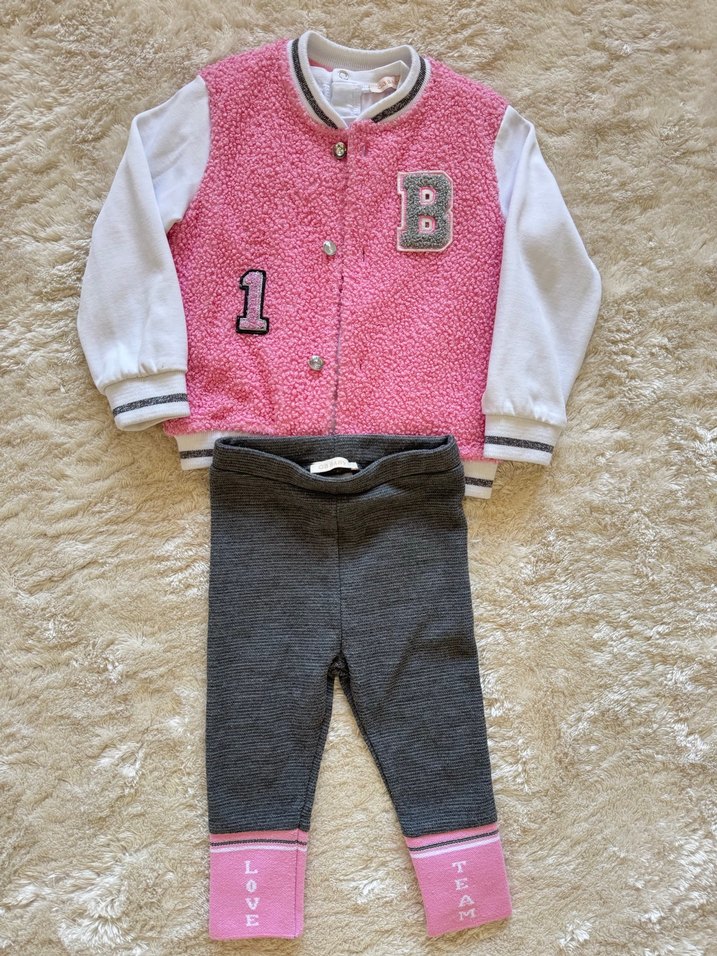 B&G Kız Bebek Hırka ve Uzun Kollu Takım - Görsel 2