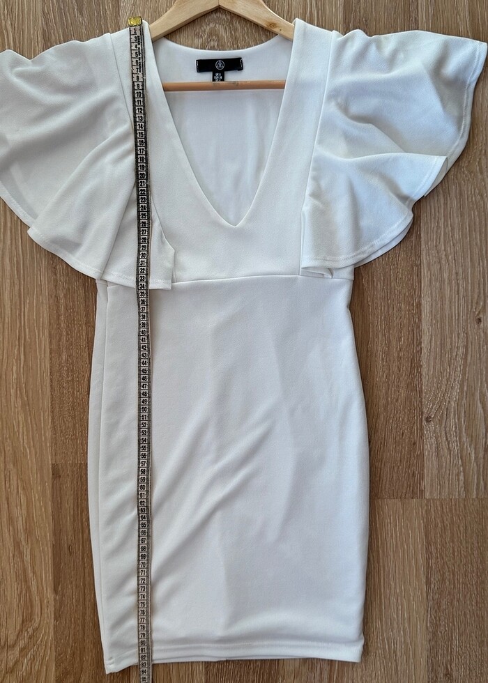 Missguided beyaz elbise - Görsel 4