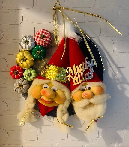 Kapı süsü yılbaşı Noel