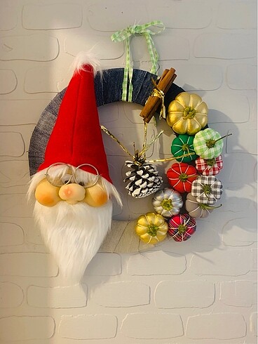 Yılbaşı kapı süsü Noel baba