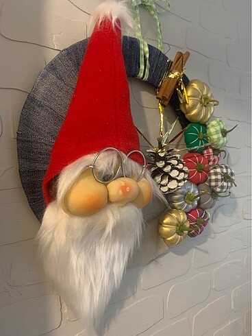  Beden Renk Yılbaşı kapı süsü Noel baba