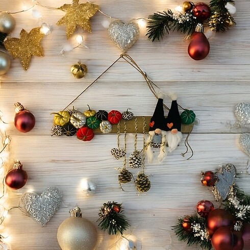 Yılbaşı kapı süsü Noel aksesuarları