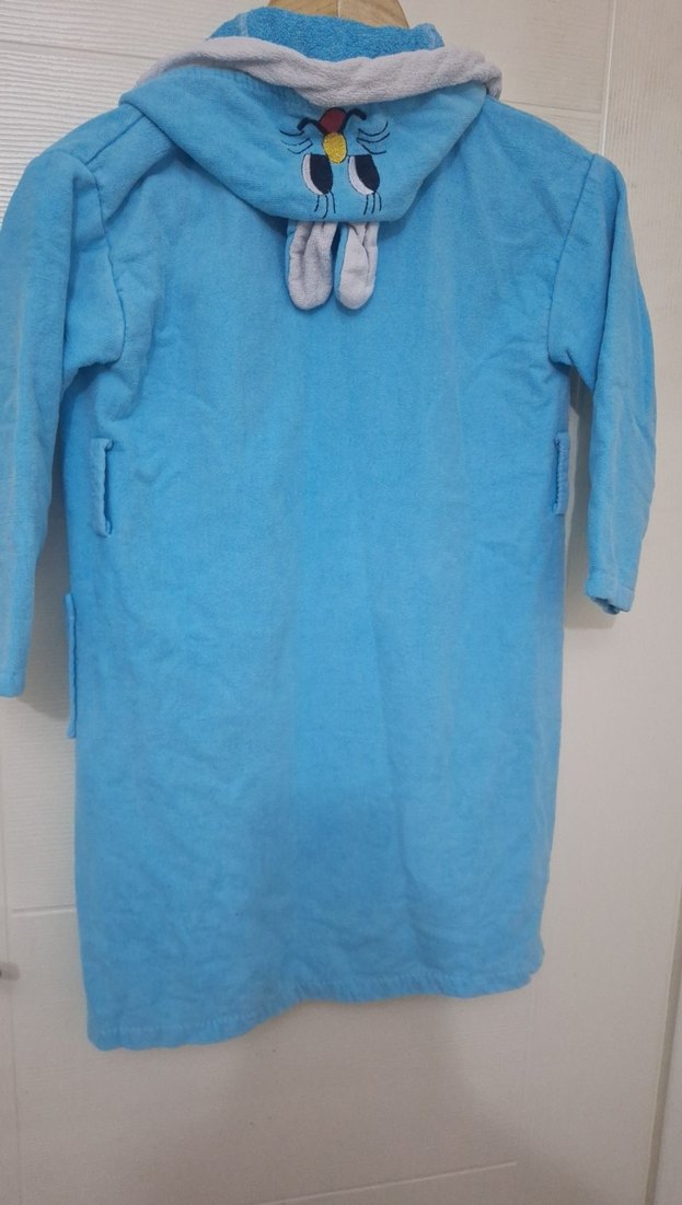 Mavi Erkek Çocuk Bornoz, Bağlamalı - Görsel 3