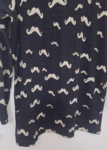 siyah Baskılı Kadın Kazak - Görsel 2