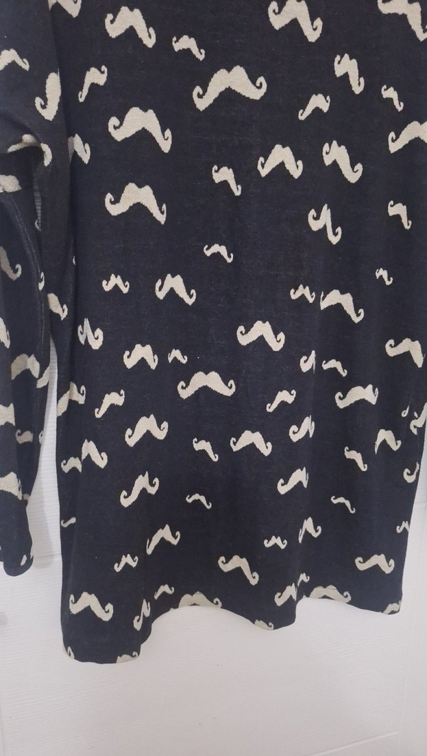 siyah Baskılı Kadın Kazak - Görsel 2