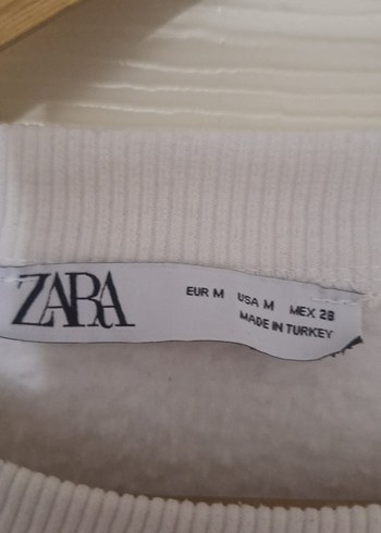 Beyaz Baskılı Pamuklu Kadın Sweatshirt - Görsel 3