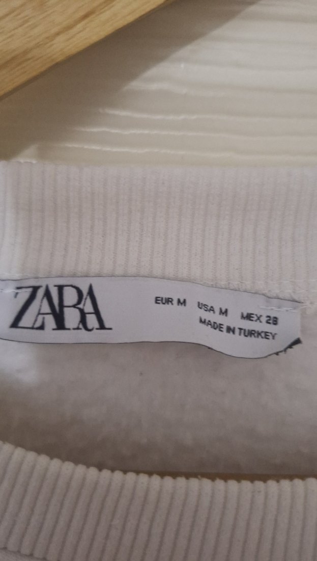 Beyaz Baskılı Pamuklu Kadın Sweatshirt - Görsel 3