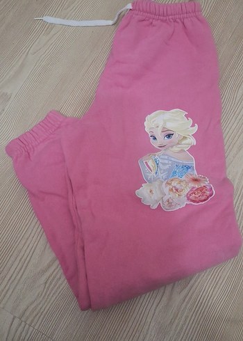 Kız Çocuk Pembe Baskılı Eşofman Altı - Görsel 2