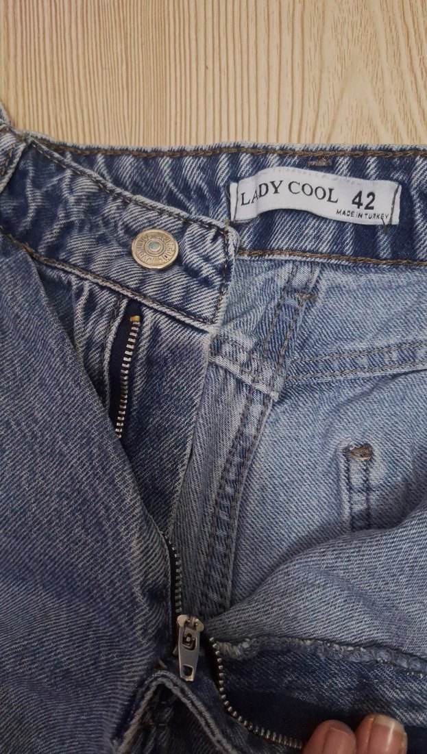 Kadın mavi Kot Pantolon - Görsel 3