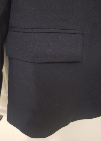 Kadın Siyah Düğmeli  Ceket - Görsel 3