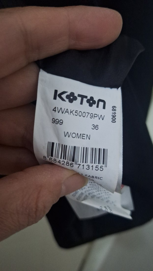 Kadın Siyah Düğmeli  Ceket - Görsel 4