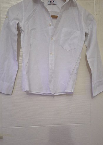 Erkek Çocuk Beyaz  Düğmeli Gömlek - Görsel 2