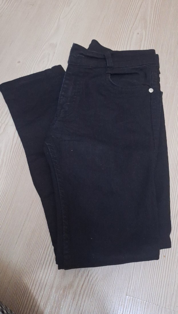 Siyah erkek çocuk Denim Kumaş Pantolon - Görsel 3