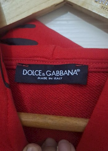 Kırmızı Baskılı Kapüşonlu Kadın Sweatshirt - Görsel 6