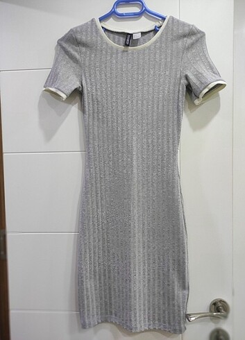 H&M likralı örme elbise
