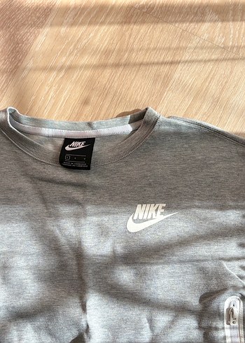 Nike Gri Melanj Bisiklet Yaka Sweatshirt
