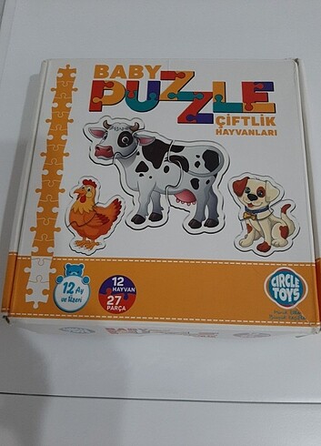 Baby Puzzle Çiftlik Hayvanları ve 3 adet Ekstra Puzzle