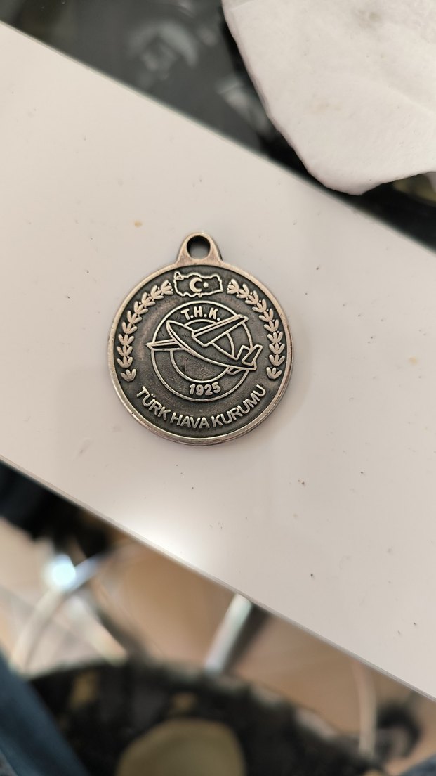 İstiklal göklerde armalı gümüş Rozet - Görsel 2