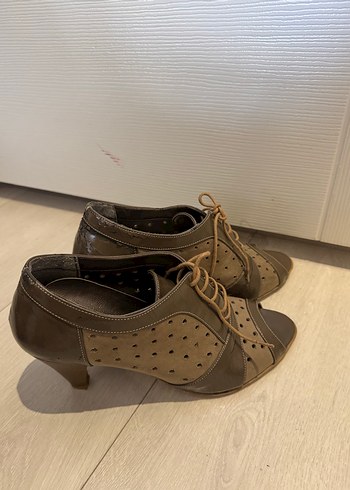 Kahverengi  Topuklu Kadın Ayakkabı - Görsel 2