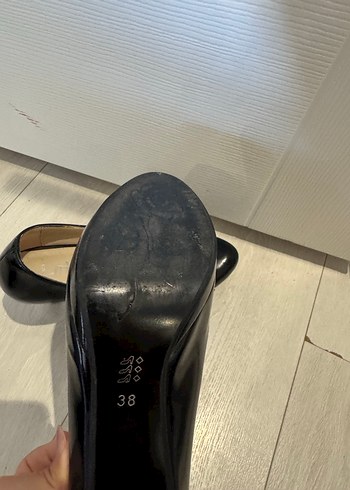 Siyah Rugan Kadın Topuklu Ayakkabı - Görsel 3