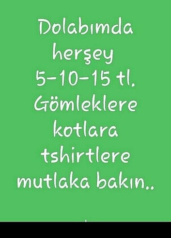 Herşey 5 10 15 tl