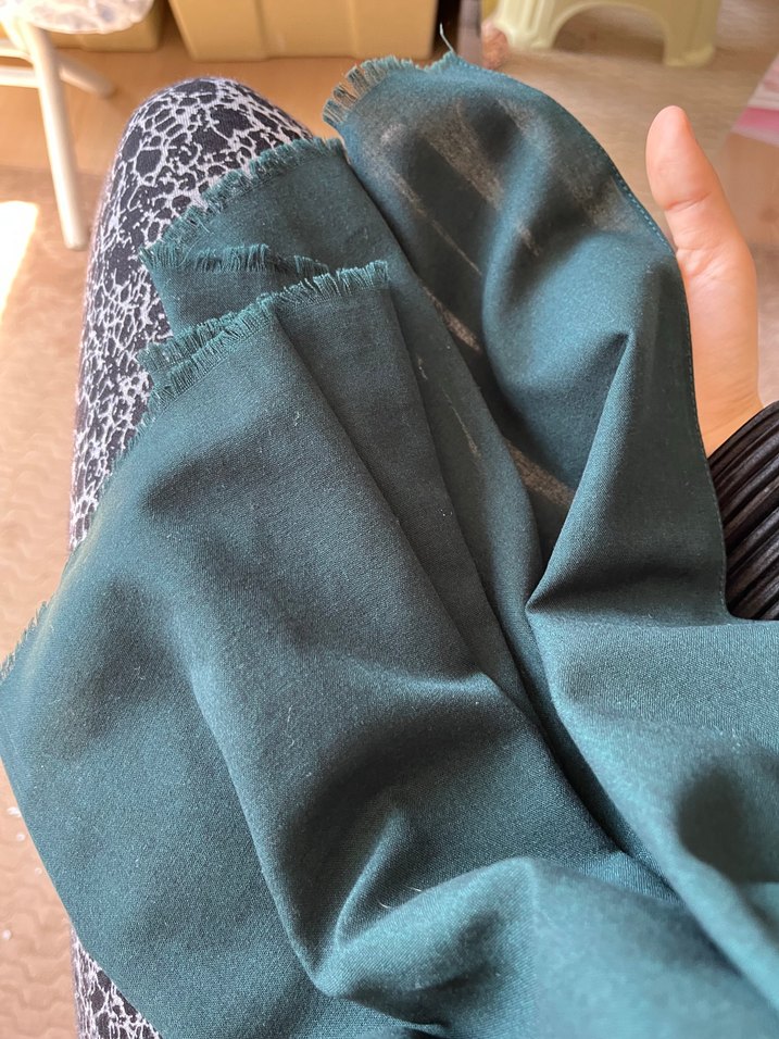 Bohem Drapeli Kadın Şal - Koyu Haki - Görsel 2