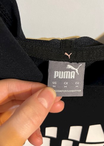 Siyah PUMA Baskılı Kadın Sweatshirt - Görsel 2