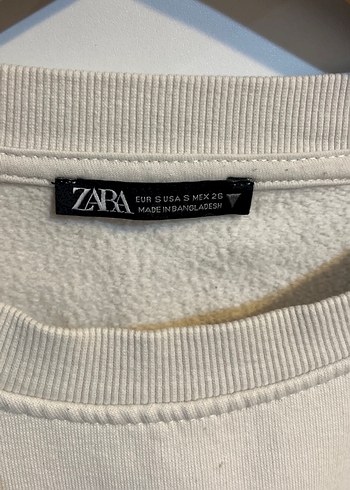 Beyaz Oversize Kadın Sweatshirt - Görsel 2