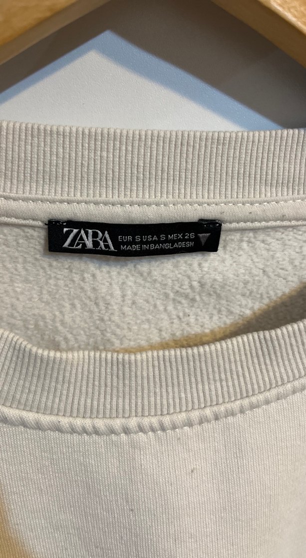 Beyaz Oversize Kadın Sweatshirt - Görsel 2