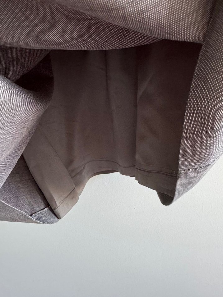 Kadın Gri Kolsuz Kumaş Elbise - Görsel 3