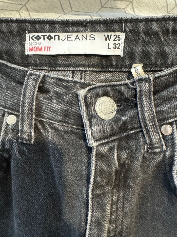 Yüksek Bel Mom Jean / Kot Pantolon - Görsel 4