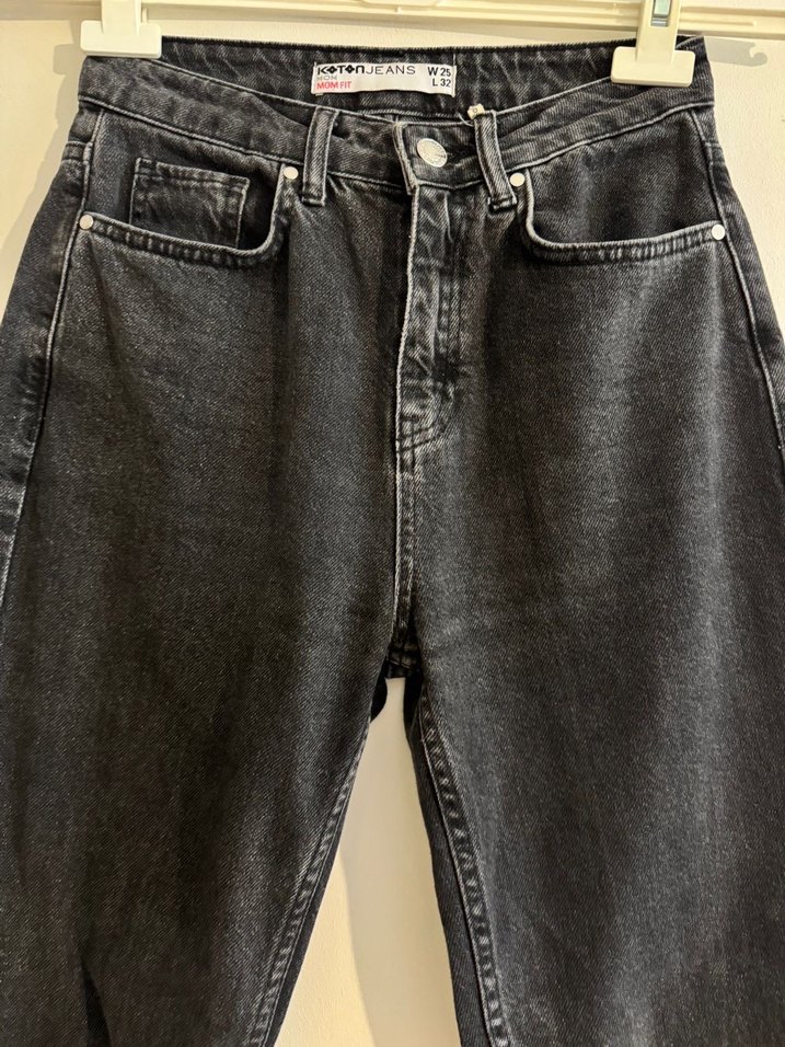 Yüksek Bel Mom Jean / Kot Pantolon - Görsel 2