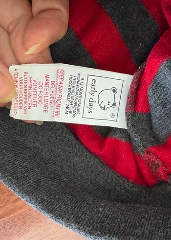 Çizgili Kapüşonlu Erkek Bebek Hırka - Görsel 3