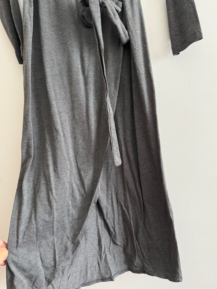 Gri Uzun Elbise - Görsel 3
