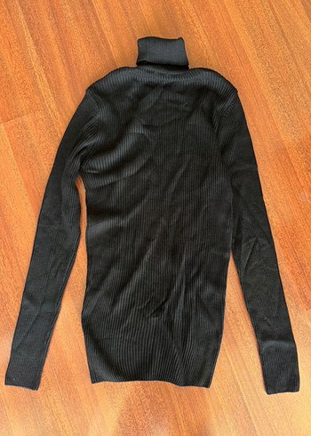 Kadın Siyah Boğazlı Triko Kazak - Görsel 2