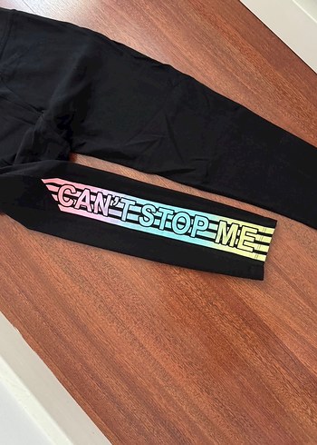 Siyah Pamuklu Tayt - Görsel 3