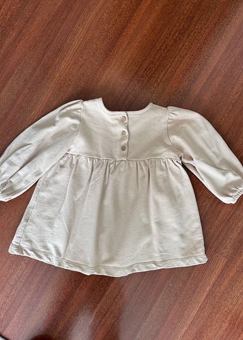 Bej Uzun Kollu Bebek Elbise - Görsel 3