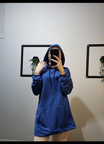 Kapşonlu sweatshirt tunik