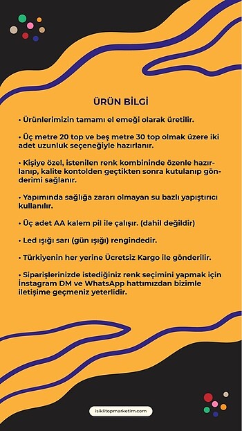 Tasarımcı Uğur Böceği Desenli Işıllı Toplar