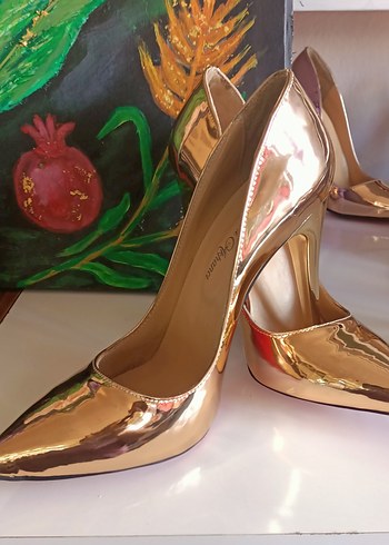 Diğer Roze rugan parlak Stiletto Topuklu