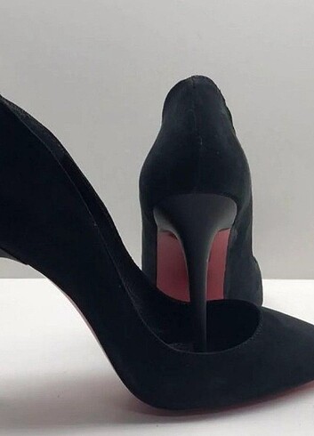 39 Beden Siyah süet stiletto