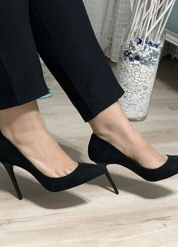 Diğer Siyah süet stiletto